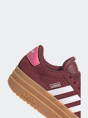 adidas Burgundy Red VL Court Bold Trainers - Image 10 of 11