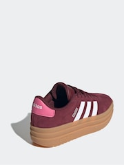 adidas Burgundy Red VL Court Bold Trainers - Image 6 of 11