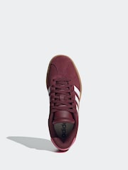 adidas Burgundy Red VL Court Bold Trainers - Image 8 of 11