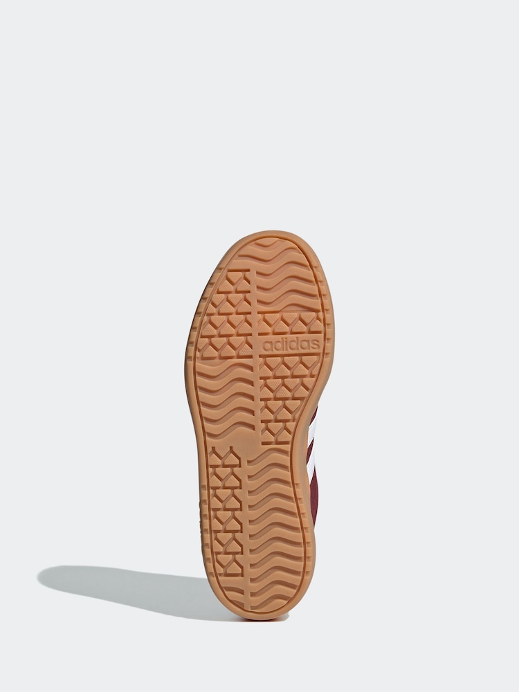 adidas Burgundy Red VL Court Bold Trainers - Image 9 of 11