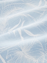 Blau - Strukturiertes Oxford-Kurzarmhemd aus 100 % Baumwolle mit Floralmuster - Bild 7 von 7