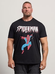 Черный - Стандартный - Badrhino Big & Tall Spiderman футболка - Изображение 1 6