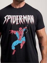 Черный - Стандартный - Badrhino Big & Tall Spiderman футболка - Изображение 4 6