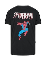 Черный - Стандартный - Badrhino Big & Tall Spiderman футболка - Изображение 5 6