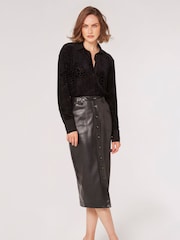 Apricot Black Long Sleeved Animal Print Shirt - Image 3 of 5