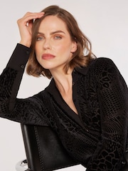 Apricot Black Long Sleeved Animal Print Shirt - Image 4 of 5