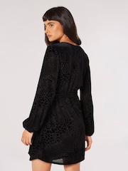 Apricot Black Animal Belted Dress - Image 2 of 5