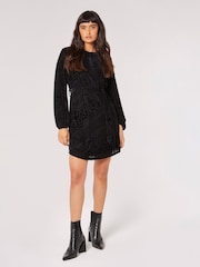 Apricot Black Animal Belted Dress - Image 3 of 5
