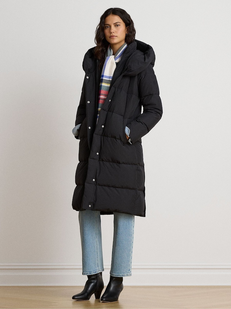 Lauren Ralph Lauren Double Layer Shawl Collar Long Padded Coat - Bild 1 av 7