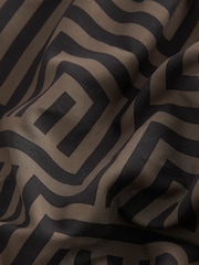 Black/Gold Monogram Printed Swim Shorts - Image 11 of 13