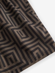 Black/Gold Monogram Printed Swim Shorts - Image 9 of 13