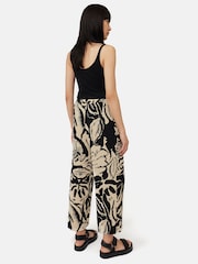 Jigsaw Strokes Floral Palazzo Black Trousers - Image 2 of 5