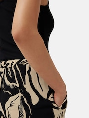 Jigsaw Strokes Floral Palazzo Black Trousers - Image 4 of 5