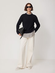 Jigsaw Blue Wool Cashmere Blend Jumper - Image 1 of 7