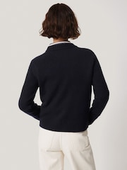 Jigsaw Blue Wool Cashmere Blend Jumper - Image 2 of 7