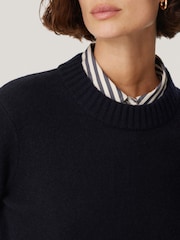 Jigsaw Blue Wool Cashmere Blend Jumper - Image 3 of 7