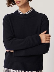 Jigsaw Blue Wool Cashmere Blend Jumper - Image 4 of 7