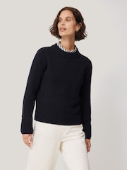 Jigsaw Blue Wool Cashmere Blend Jumper - Image 6 of 7
