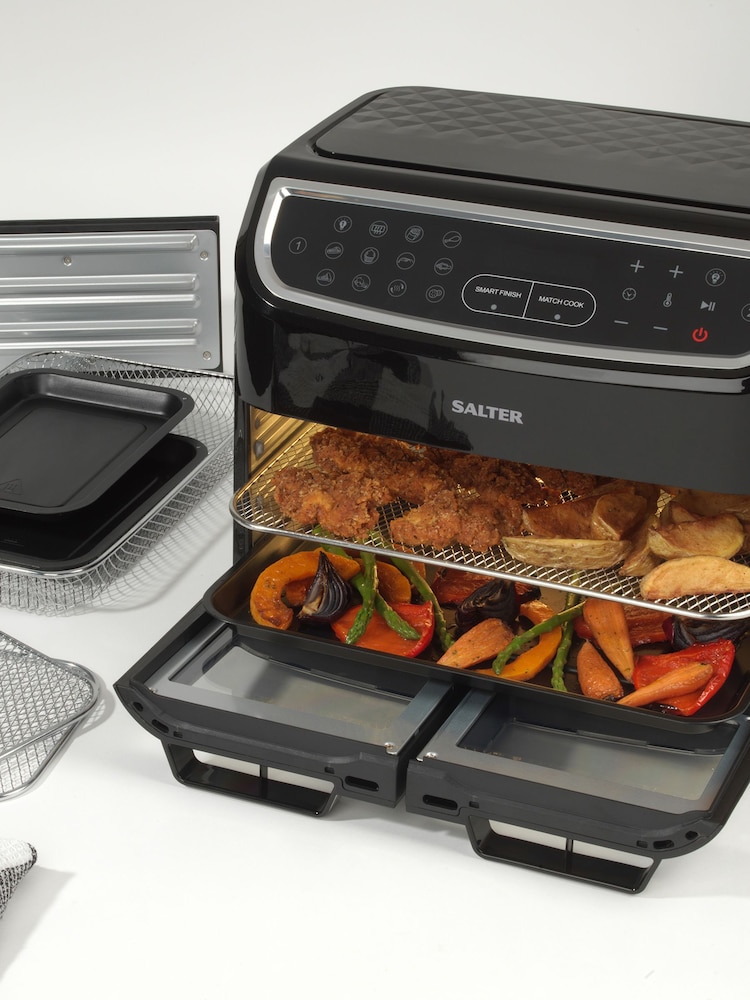 Salter Black Dual View Air Fryer Oven - Image 2 of 7 Salter Black Dual View Air Fryer Oven - Image 2 of 7