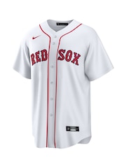 White Jersey Boston Red Sox Official Replica Home White Jersey with Sale 41 printing Youth - Image 2 of 3