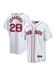 Fanatics Boston Red Sox Official Replica Home White Jersey with Martinez 28 printing Youth - Image 1 of 3