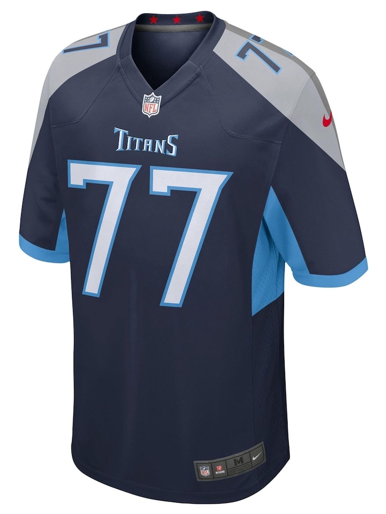 Fanatics Blue Tennessee Titans Home Game Jersey - Taylor Lewan Youth - Image 2 of 3 Fanatics Blue Tennessee Titans Home Game Jersey - Taylor Lewan Youth - Image 2 of 3