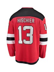 Fanatics Red New Jersey Devils Branded Home Breakaway Nico Hischier Jersey - Image 3 of 3