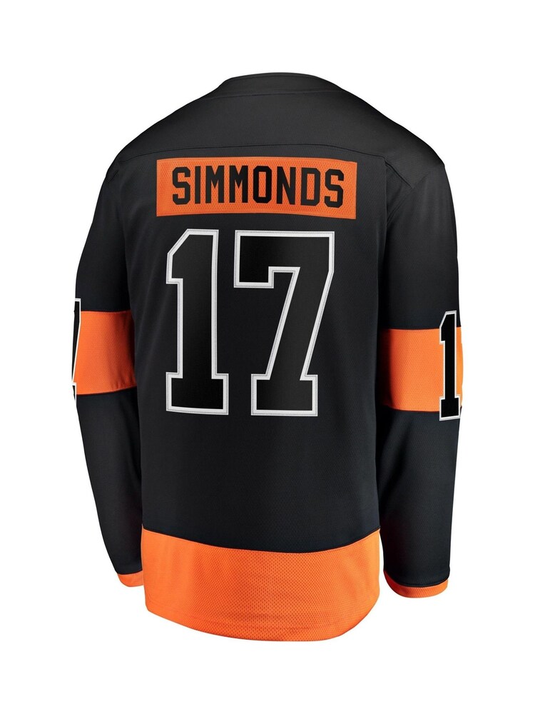 Fanatics Philadelphia Flyers Branded Wayne Simmonds Alternate Breakaway Black Jersey - Image 3 of 3 Fanatics Philadelphia Flyers Branded Wayne Simmonds Alternate Breakaway Black Jersey - Image 3 of 3