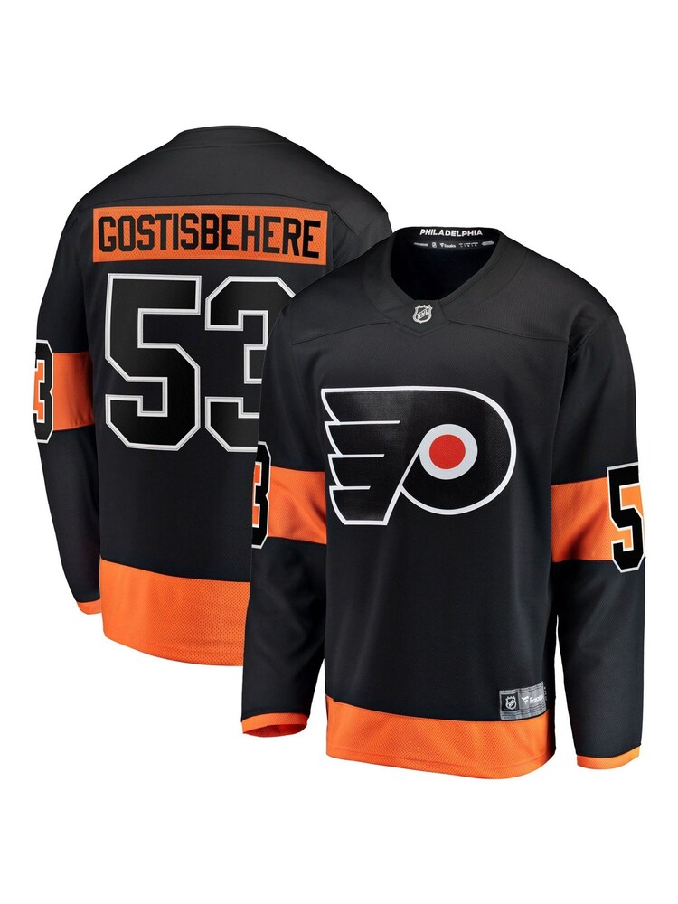 Fanatics Philadelphia Flyers Branded Shayne Gostisbehere Alternate Breakaway Black Jersey - Image 1 of 3