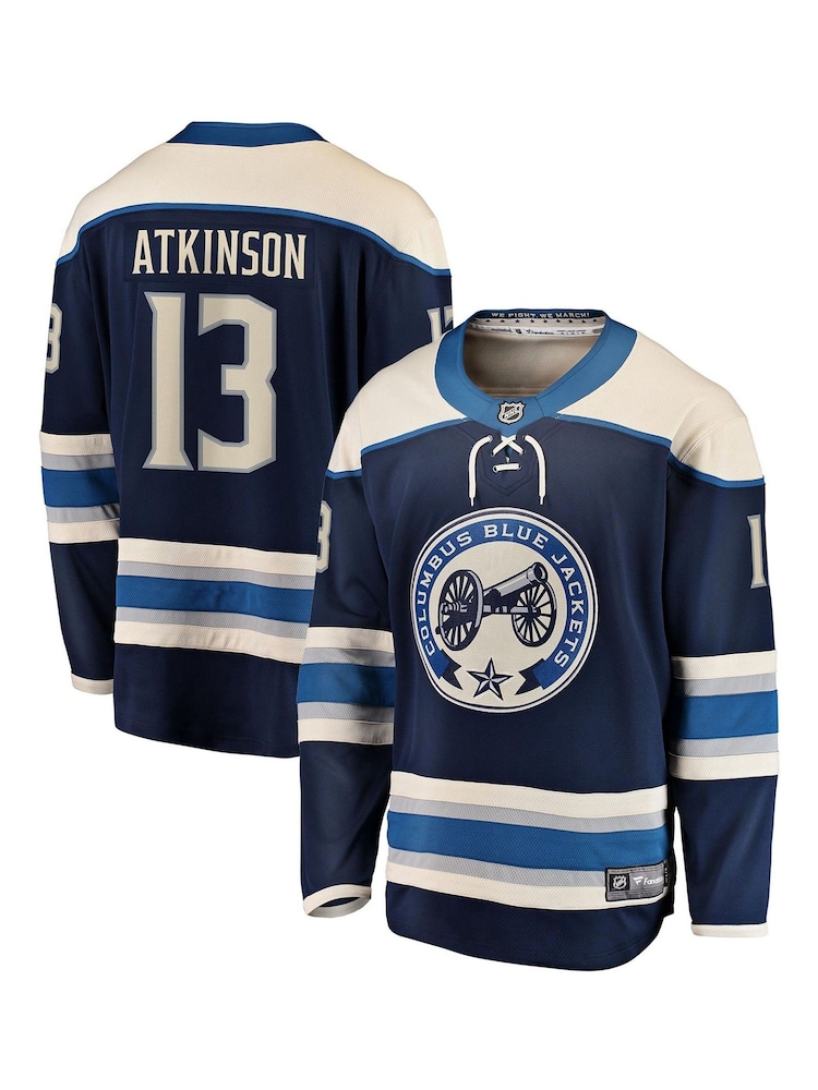 Columbus Blue Jacket Fanatics Branded Alternate Breakaway Jersey - Cam Atkinson - Image 1 of 3