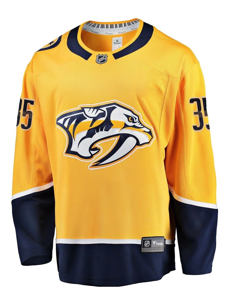 Nashville Predators Fanatics Branded Home Breakaway Jersey - Pekka Rinne - Image 2 of 3 Nashville Predators Fanatics Branded Home Breakaway Jersey - Pekka Rinne - Image 2 of 3