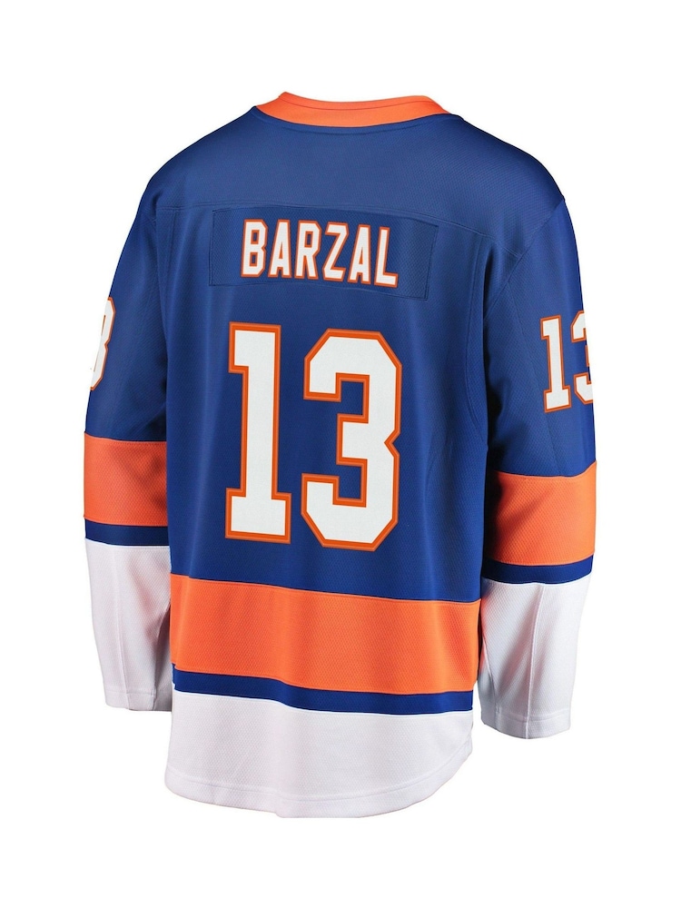 New York Islanders Fanatics Branded Home Breakaway Jersey - Mathew Barzal - Image 3 of 3 New York Islanders Fanatics Branded Home Breakaway Jersey - Mathew Barzal - Image 3 of 3