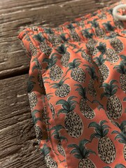 Rust Orange Printed Swim Shorts - Image 8 of 11
