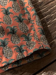 Rust Orange Printed Swim Shorts - Image 9 of 11
