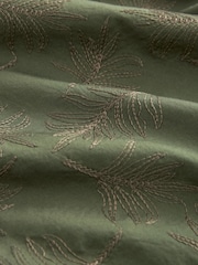 Green Short Sleeve Embroidered Shirt with Cuban Collar - Image 7 of 7