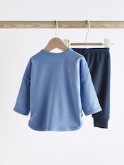 Cobalt Blue Lion Baby Top and Leggings 2 Piece Set - Image 2 of 8