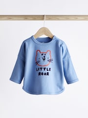 Cobalt Blue Lion Baby Top and Leggings 2 Piece Set - Image 3 of 8