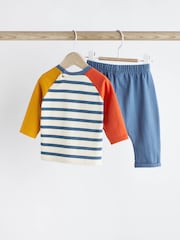 Blue Tractor Baby Top and Leggings 2 Piece Set - Image 2 of 9