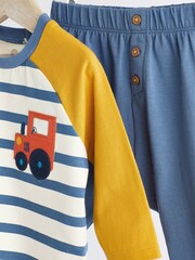 Blue Tractor Baby Top and Leggings 2 Piece Set - Image 7 of 9