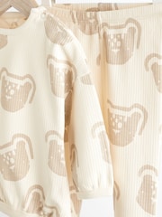 Neutral Lion Baby Top and Leggings 2 Piece Set - Image 3 of 8