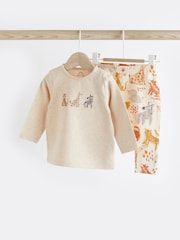 Neutral Safari Baby Top and Leggings 2 Piece Set - Image 1 of 7