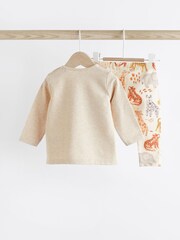 Neutral Safari Baby Top and Leggings 2 Piece Set - Image 2 of 7