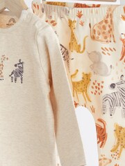 Neutral Safari Baby Top and Leggings 2 Piece Set - Image 3 of 7
