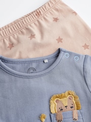 Blue Lion Pocket Baby Top and Leggings 2 Piece Set - Image 3 of 7