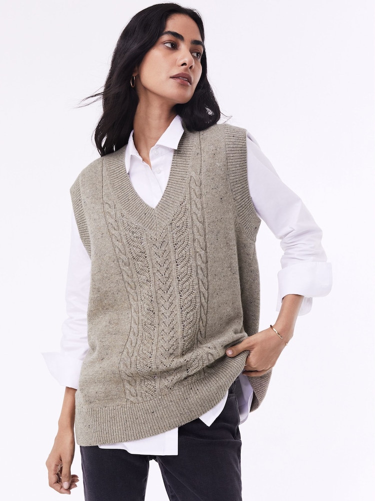 Baukjen Natural Ellen Recycled Knitted Vest - Image 1 of 5