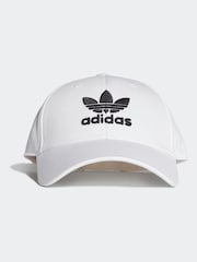 adidas Originals White Trefoil 100% Cotton Baseball Cap - Image 1 of 5