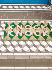 Oliver Bonas Green Knock Knock Star Doormat - Image 1 of 4