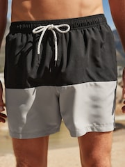 Black/Grey 50/50 Swim Shorts - Image 1 of 12