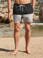Black/Grey 50/50 Swim Shorts - Image 4 of 12