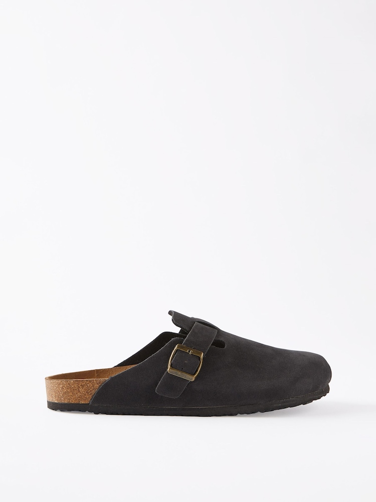 Cotton On Black Closed Toe Buckle Slides - Image 1 of 4 Cotton On Black Closed Toe Buckle Slides - Image 1 of 4